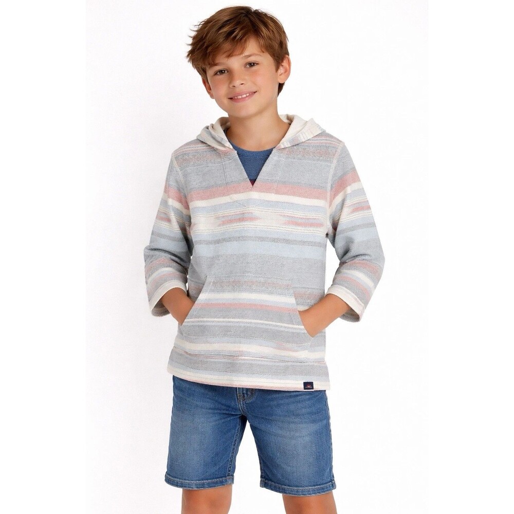 Faherty Byron Bay Hoodie Kids Size 8 Southwest Baja Pullover Organic Cotton Boys